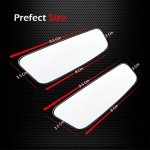 Ampper Rectangle Blind Spot Mirror, 360 Degree HD Glass and ABS Housing Convex Wide Angle Rearview Mirror for Universal Car Fit (Pack of 2)