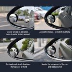 Blind Spot Mirrors for Car, ILYPLUS 360°Rotatable Waterproof Convex Rear View Mirror Wing Mirror Rearview BlindSpot Mirrors for Universal Cars -2 Pack
