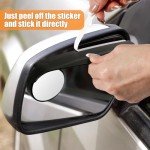 2pcs Blind Spot Rearview Car Mirror, 2-in-1 Car Rear View Blind Spot Mirror with Rain Visor Eyebrow Adjustable Angle Car Side Mirror Blindspot for Car (Black)