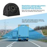 VSYSTO 4CH Reversing Camera HD 1080P Backup Camera Front Rear, 7.0'' Monitor Rearview Camera Sides View with GPS Infrared Night Vision Lens for Semi Trailer Truck Van Tractor Pickups Camper