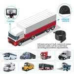 VSYSTO 4CH Reversing Camera HD 1080P Backup Camera Front Rear, 7.0'' Monitor Rearview Camera Sides View with GPS Infrared Night Vision Lens for Semi Trailer Truck Van Tractor Pickups Camper