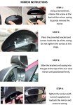 Taylor & Brown 2 Pack Blind Spot Mirrors, Large Adjustable Wide Angle Side Rear View Mirror Additional Security Safety Auxiliary Mirror for Universal Cars