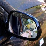 2pcs Blind Spot Rearview Car Mirror, 2-in-1 Car Rear View Blind Spot Mirror with Rain Visor Eyebrow Adjustable Angle Car Side Mirror Blindspot for Car (Black)