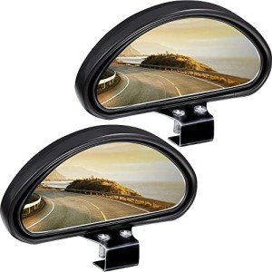 Voarge 2 Piece Adjustable Blind Spot Side Mirror Car Auxiliary Rearview Mirror, Can be adjusted up and down, left and right, suitable for car truck traffic safety