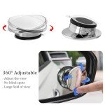 Bestgle 2 Pcs Blind Spot Mirror for Cars with Suction Cup, 360° Rotate Round Adjustable Convex Blindspot Rear View Mirror for Car SUV Trucks Traffic Safety