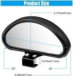 Voarge 2 Piece Adjustable Blind Spot Side Mirror Car Auxiliary Rearview Mirror, Can be adjusted up and down, left and right, suitable for car truck traffic safety