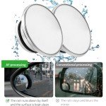 Bestgle 2 Pcs Blind Spot Mirror for Cars with Suction Cup, 360° Rotate Round Adjustable Convex Blindspot Rear View Mirror for Car SUV Trucks Traffic Safety