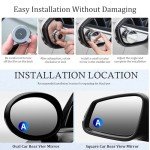 Bestgle 2 Pcs Blind Spot Mirror for Cars with Suction Cup, 360° Rotate Round Adjustable Convex Blindspot Rear View Mirror for Car SUV Trucks Traffic Safety