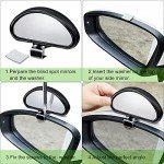 Voarge 2 Piece Adjustable Blind Spot Side Mirror Car Auxiliary Rearview Mirror, Can be adjusted up and down, left and right, suitable for car truck traffic safety