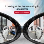 DXUANTING 4 Pack Blind Spot Mirrors Wide Angle Mirror Car Safety Auxiliary Side Mirror Adjustable Car Auxiliary Universal Wide Angle Mirror for Universal Cars