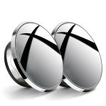 JinRui-T 2Pcs Car Blind Spot Mirror,Blindspot Mirrors for Car,2" Reversing Auxiliary Blind Spot Mirrors Car Mirror Accessories with Vacuum Suction Cup for Cars, Suv, Van and Trucks (Silver)