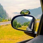 Voarge 2 Piece Adjustable Blind Spot Side Mirror Car Auxiliary Rearview Mirror, Can be adjusted up and down, left and right, suitable for car truck traffic safety