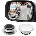 JinRui-T 2Pcs Car Blind Spot Mirror,Blindspot Mirrors for Car,2" Reversing Auxiliary Blind Spot Mirrors Car Mirror Accessories with Vacuum Suction Cup for Cars, Suv, Van and Trucks (Silver)
