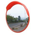 Traffic Mirror Wide Angle Convex Curved Outdoor Road Driveway Safety Security Blind Spot Road Around Corner Safety Shop Anti Theft Weather Proof With Hood Ant Break Warehouse Door Office (45cm)