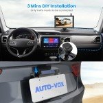 AUTO-VOX Solar Wireless Reversing Camera Kit, 3 Mins Easy Install Reverse Camera with HD Night Vision, Stable Digital Signal, IP69K Waterproof Reversing Camera Wireless for Car, Vans, Motorhome, Truck