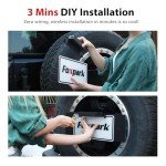 Solar Wireless Reversing Camera: 1080P 3 Mins DIY Installation Reversing Camera Wireless HD Night Vision, 5" Monitor Foxpark Reverse Camera Kit Support 2 Channels IP69K Waterproof for Car Van Truck