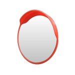 Traffic Mirror Wide Angle Convex Curved Outdoor Road Driveway Safety Security Blind Spot Road Around Corner Safety Shop Anti Theft Weather Proof With Hood Ant Break Warehouse Door Office (45cm)