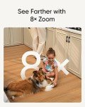 eufy Security Indoor Cam S350 Dual Cameras 4K UHD Indoor Security Camera with 8× Zoom and 360° PTZ, Ideal for Baby Monitor/Pet Camera/Dog Camera/Home Security, Human/Pet AI, Dual-Band Wi-Fi 6