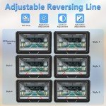 【2024 Upgrade】Reversing Camera Kit AHD 1080P Reverse Camera Kit Rear View Camera with 4.3'' LCD Monitor Reverse Camera for Van,Car,Truck,Pickup,SUV Waterproof Night Vision DIY Parking Guide Lines