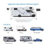 AUTO-VOX W10 Wireless Reversing Camera for Vans Strong Signal, Infrared Night Vison, Clear&Stable Image, 7" Monitor Waterproof Rear View Camera for Truck Trailer Motorhome Campervan Caravan