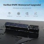 Solar Wireless Reversing Camera: 1080P 3 Mins DIY Installation Reversing Camera Wireless HD Night Vision, 5" Monitor Foxpark Reverse Camera Kit Support 2 Channels IP69K Waterproof for Car Van Truck