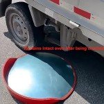Traffic Mirror Wide Angle Convex Curved Outdoor Road Driveway Safety Security Blind Spot Road Around Corner Safety Shop Anti Theft Weather Proof With Hood Ant Break Warehouse Door Office (45cm)