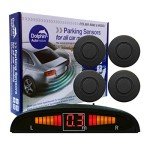 Dolphin Automotive DPS450 Reverse Parking Sensors In 32 Colours 4 Ultrasonic Radar Sensors Kit Audio & Display Alert System - Matt Black