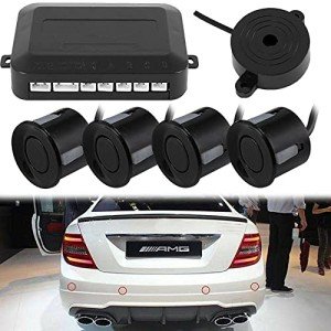Multibao Parking Sensor Car Reversing Sensors Backup Radar System Buzzer Alarm with 4 Back Sensors - Black