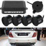 Multibao Parking Sensor Car Reversing Sensors Backup Radar System Buzzer Alarm with 4 Back Sensors - Black