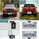 VASTEND Reversing Camera Wireless HD 1080P Car Rear View Camera, 5'' Monitor Split Screen 2 Channels Parking System, Night Vision Waterproof Reverse Camera Kit for Car, Trucks, RV, Van, Trailer V02