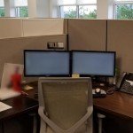 Ampper Glass Clip On Security Mirror, Flexible Convex Cubicle Mirror for Personal Safety and Security Desk Rear View Monitors or Anywhere (6.69" x 2.95", Rectangle)