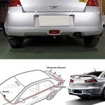 Multibao Parking Sensor Car Reversing Sensors Backup Radar System Buzzer Alarm with 4 Sensors - Matt Black