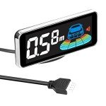 GoolRC Car Parking Sensor Rear Reversing Radars System with 4 Parking Sensors Distance Detection + LCD Distance Display + Sound Warning Buzzer, Black, 4pcs Probe