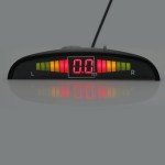 AUTOUTLET Rear Reversing Car Parking Sensors 4 Sensors Kit Audio Buzzer Alarm LED Display, DC 12 V