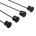 AUTOUTLET Rear Reversing Car Parking Sensors 4 Sensors Kit Audio Buzzer Alarm LED Display, DC 12 V