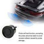 Car Reversing Sensor Kit, Car Reverse Backup Radar System Parking Sensor Kit Vehicle Backup Assist Systems Auto Radar System Buzzer Alarm with 4 Sensors, Black
