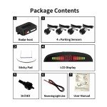 COCAR Car Reversing System 4 Distance Detection with Parking Sensor+LED Distance Display+Voice Warning-Black