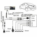 Multibao Parking Sensor Car Reversing Sensors Backup Radar System Buzzer Alarm with 4 White Sensors - White