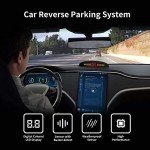 COCAR Car Reversing System 4 Distance Detection with Parking Sensor+LED Distance Display+Voice Warning-Silver