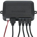 Multibao Car Auto Vehicle Reverse Backup Radar System with 4 Parking Sensors Distance Detection + LED Distance Display + Sound Warning - Matt Black Color