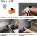 COCAR Car Reversing System 4 Distance Detection with Parking Sensor+LED Distance Display+Voice Warning-Silver