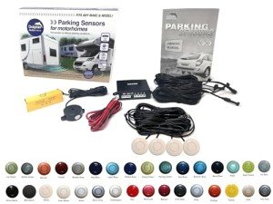 Dolphin Automotive MPS400 Motorhome Camper Van RV Reverse Parking Sensors WIth Audio Buzzer Black, Silver,White, Grey (White)