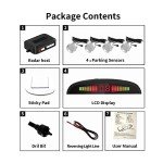 COCAR Car Reversing System 4 Distance Detection with Parking Sensor+LED Distance Display+Voice Warning-Silver