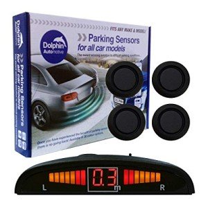 Dolphin Automotive DMS450 Micro Size Reverse Parking Sensors - 4 Rear Sensors, Display & Audio Alerts - Auto Express Award Winning Brand In 9 Colours (Matt Black)
