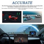 Shkalacar Car Parking Sensors Front & Rear Reversing Sensors Support Sound Warning/Buzzer/Mute with 8 Parking Sensors Distance Detection LCD Distance Display