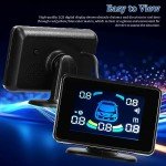 Shkalacar Car Parking Sensors Front & Rear Reversing Sensors Support Sound Warning/Buzzer/Mute with 8 Parking Sensors Distance Detection LCD Distance Display