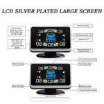 Shkalacar Car Parking Sensors Front & Rear Reversing Sensors Support Sound Warning/Buzzer/Mute with 8 Parking Sensors Distance Detection LCD Distance Display