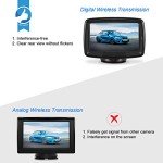 AUTO-VOX TD-2 Digital Wireless Reversing Camera IP68 Waterproof Backup Camera Stable Signal Reverse Camera Kit with Night Vision Car Rear View Camera 4.3'' LCD Monitor 12V-24V