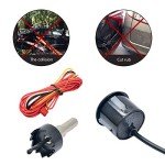 Sunwan N8P4L Dual-Core Car Parking Sensor, Front and Rear View with LCD Display, Reverse Radar System, 4 Voice, Switchable with 8 Black Sensors