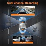 Dash Cam Front and Rear, 4K+1080P Dual Dash Camera for Cars with WiFi & GPS, Dashboard Camera Dashcam with App Control, Free 64GB Card, 170° Wide Angle, G-Sensor, Loop Recording, 24H Parking Mode